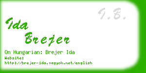 ida brejer business card